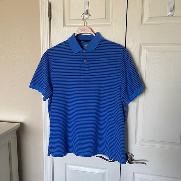 Club Room Estate Performance Polo Shirt Blue & Black Striped Short Sleeve Men XL - Picture 9 of 9